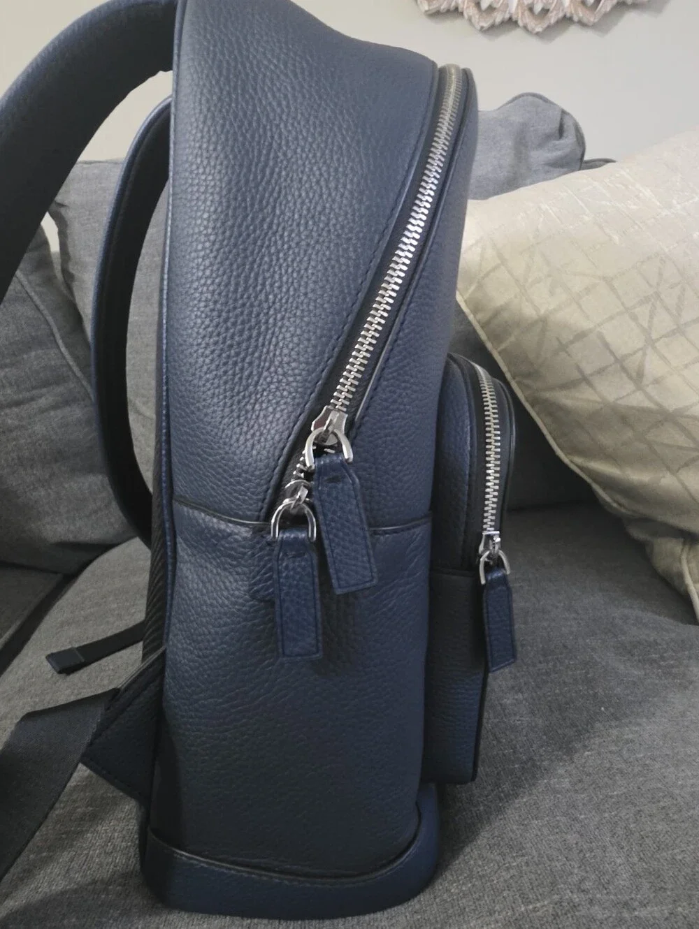Michael Kors Midnight Navy Pebbled Leather Backpack